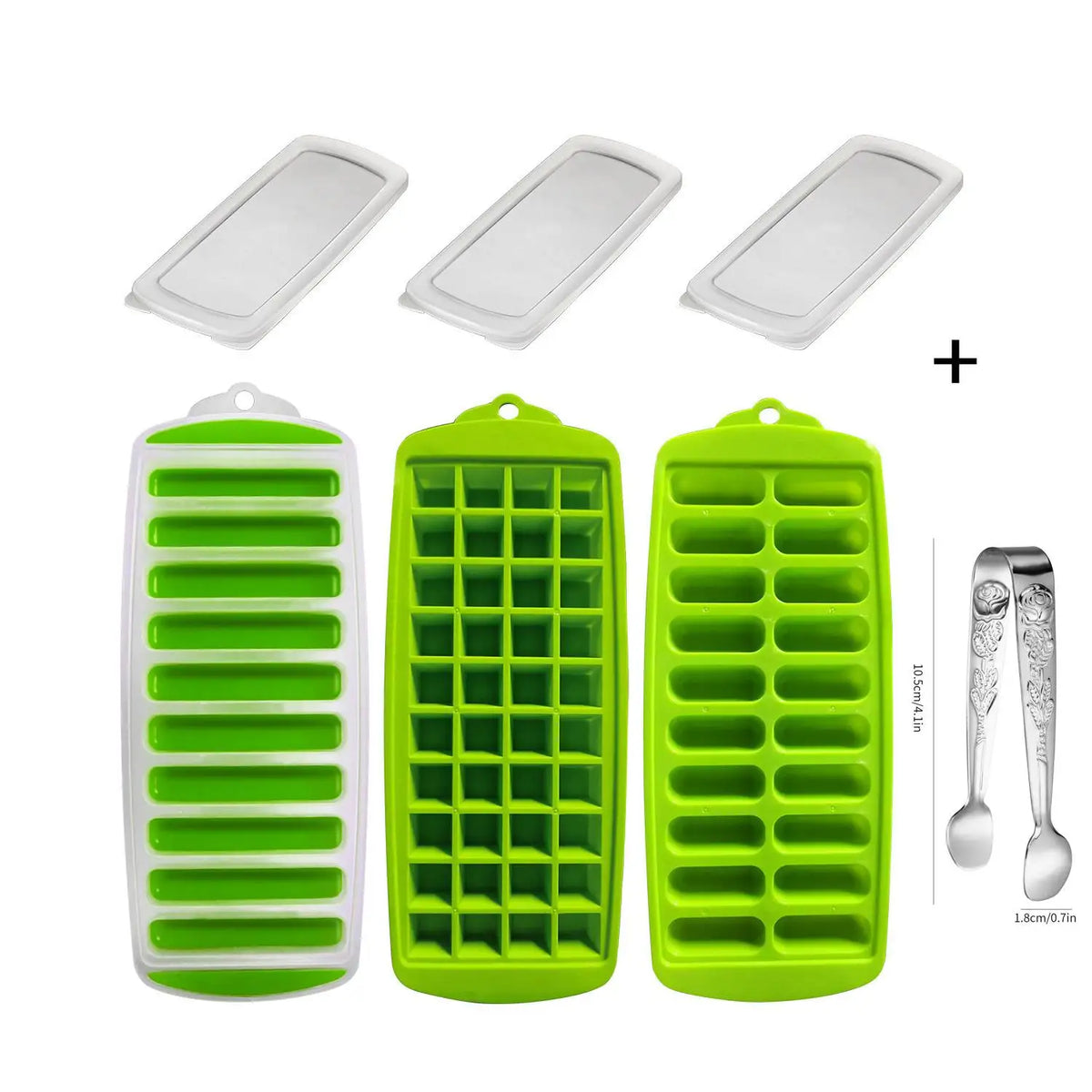 Long Strip Shape Silicone Ice Cube Mould Pop Out Plastic Ice Cube Tray With Lid Reusable Ice Stick Tray Easy Release Bar Kitche