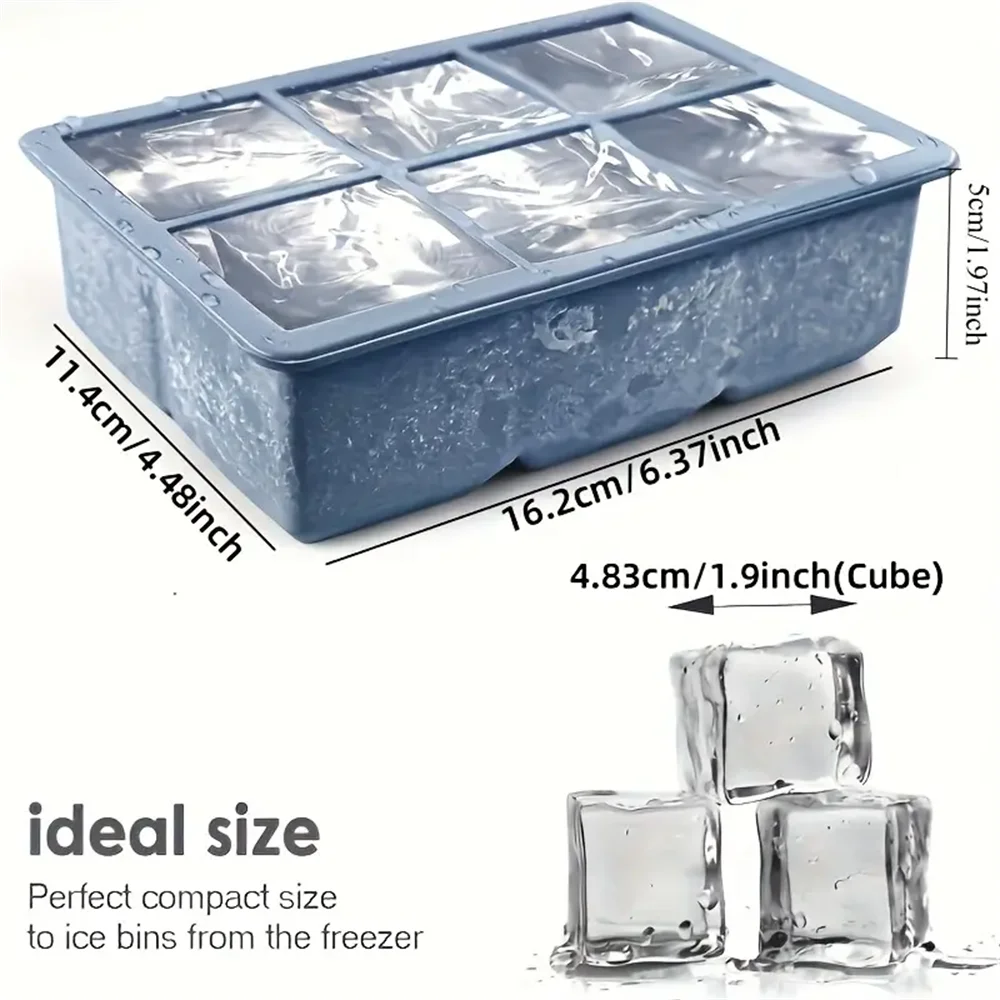 Silicone Ice Cube Tray Mold, with Lid Ice Cube Tray, Suitable for Whisky and Baby Food, BPA-Free, Easy to Demold