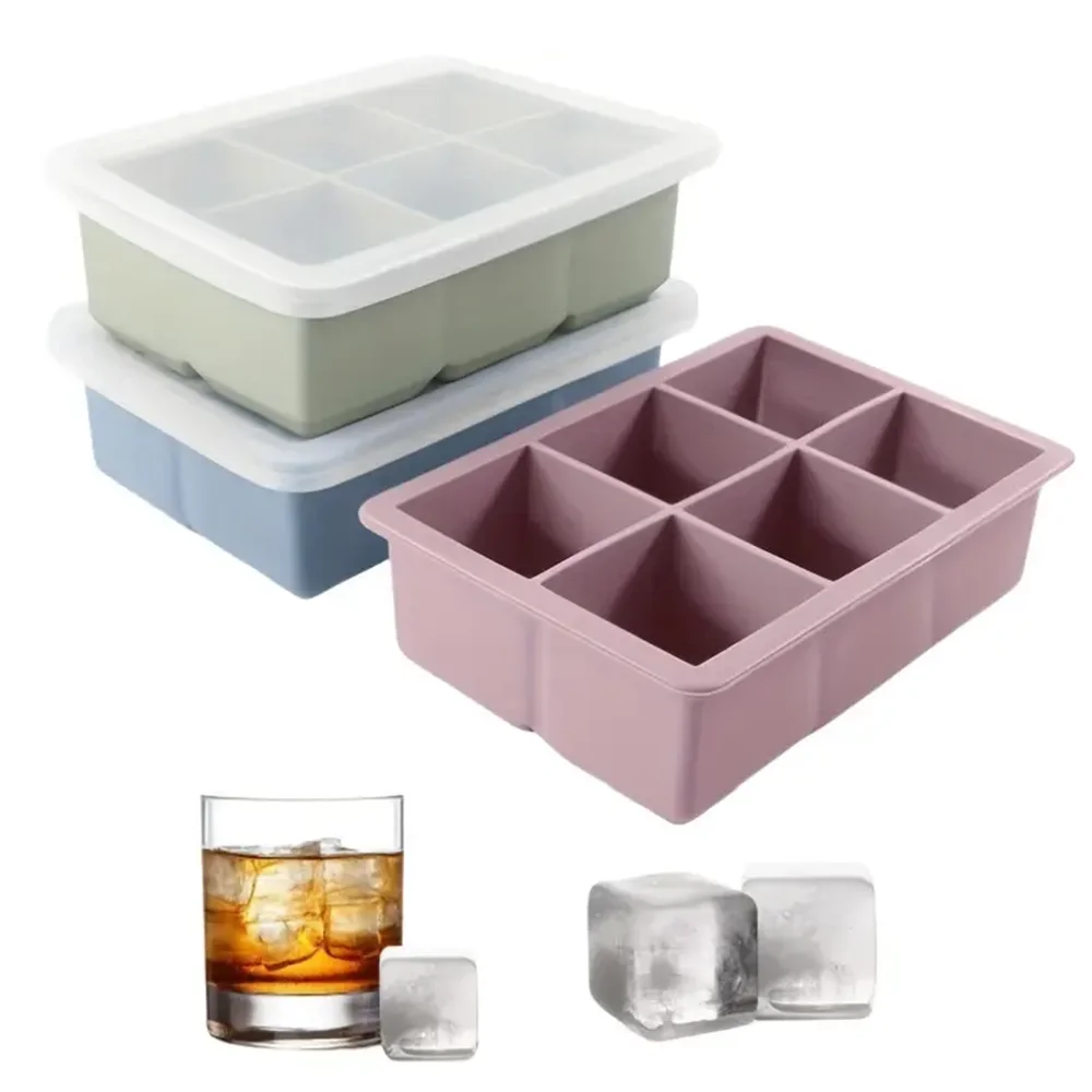 Silicone Ice Cube Tray Mold, with Lid Ice Cube Tray, Suitable for Whisky and Baby Food, BPA-Free, Easy to Demold