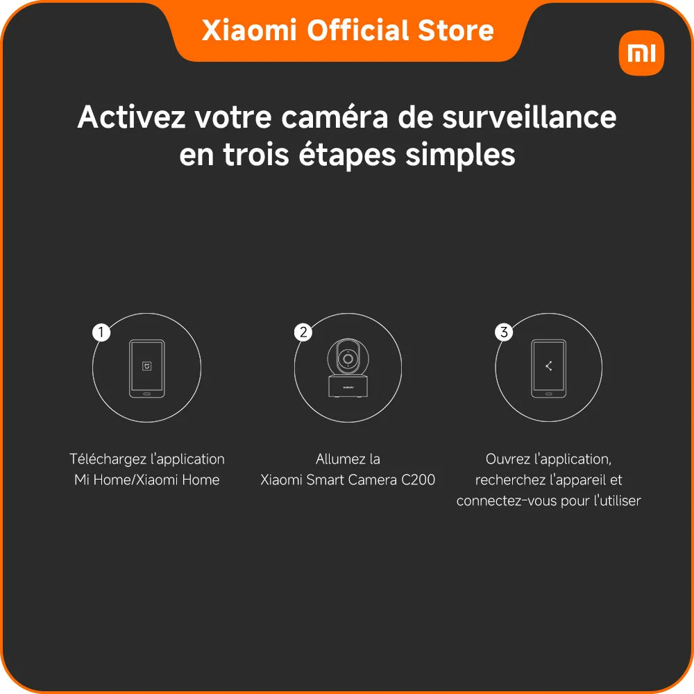 [Official] Xiaomi Smart Camera C200 | High resolution 1080p, Rotation at 360 °, infrared night Vision, people tracking