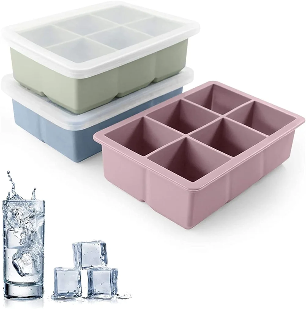 Silicone Ice Cube Tray Mold, with Lid Ice Cube Tray, Suitable for Whisky and Baby Food, BPA-Free, Easy to Demold