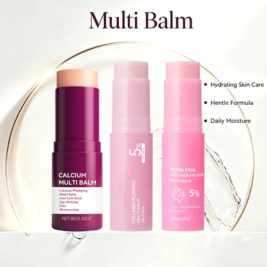 Moisturizing Balm Stick Hydrating Smoothing Nourishing Face Neck Care Silky Lightweight Portable Skincare