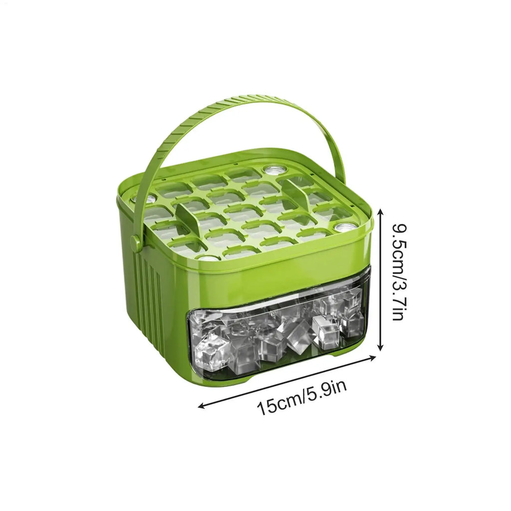 Ice Tray With Lid Portable Easy Release Ice Molds Box for Beverages Whiskey Cocktails Sodas Juices Yogurt Lemonade Drinks Party