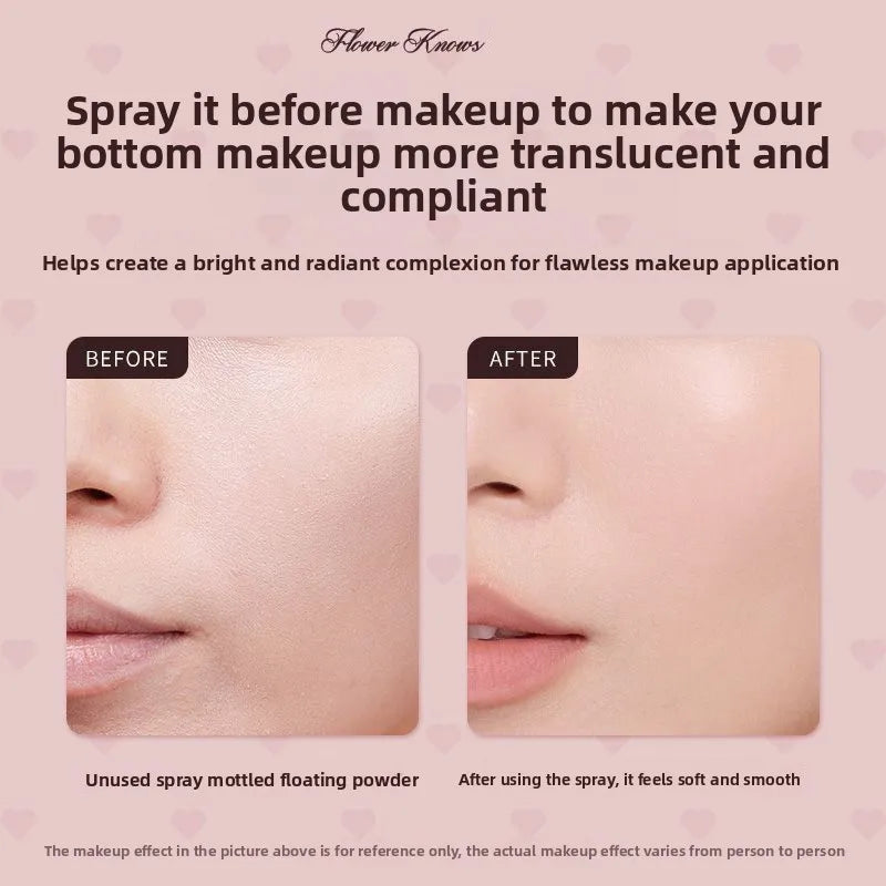 Flowerknows Pre Makeup Moisturizing Essence Setting Spray for Makeup Face Primer Korean Skin Care Products Hydrating Face Mist