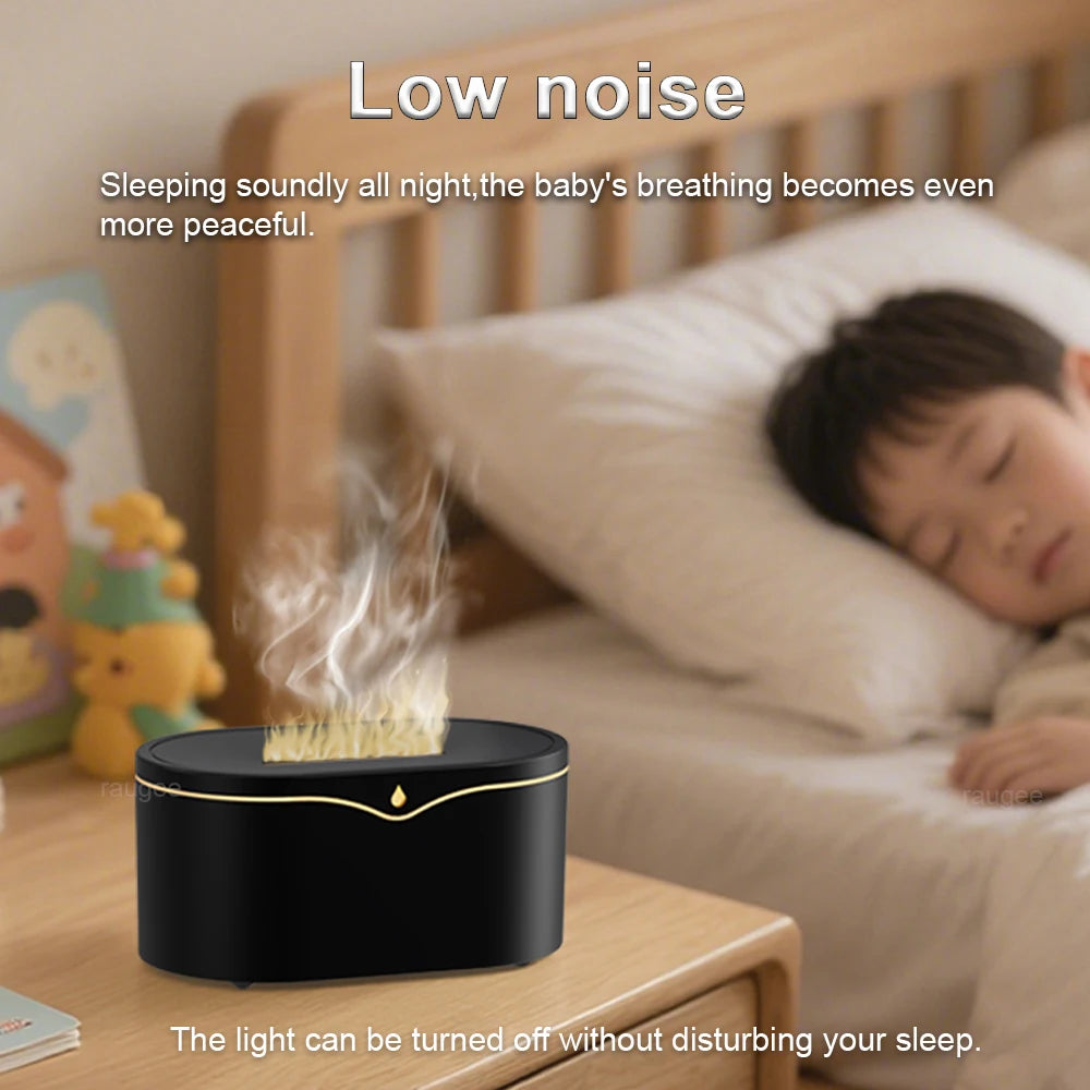 Premium Aesthetic Flame Humidifier - Luxury Aroma Diffuser