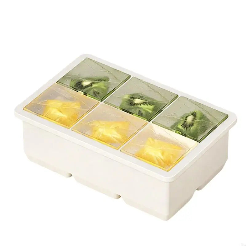 Silicone Ice Cubes Tray With Lid Easy Releases Flexible Mold For Homes Kitchen Party 4/6/8 Option 87HA