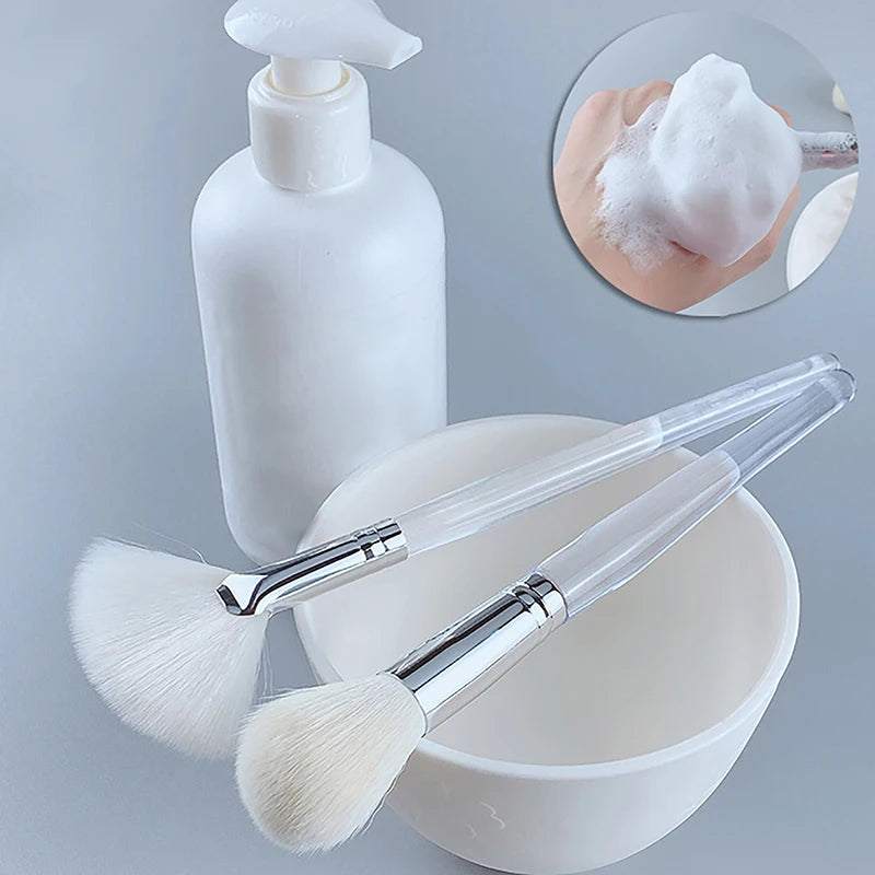 New Facial Cleanser Brush Soft Hair Face Massage Wash Brush Face Mask Brush Portable Skin Care Tool