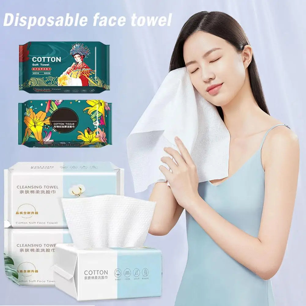 Disposable Wash Face Towel Extractable Cotton Soft Towel Beauty Salon Makeup Removal Towels Soft Cotton Skin Care Washing Tool