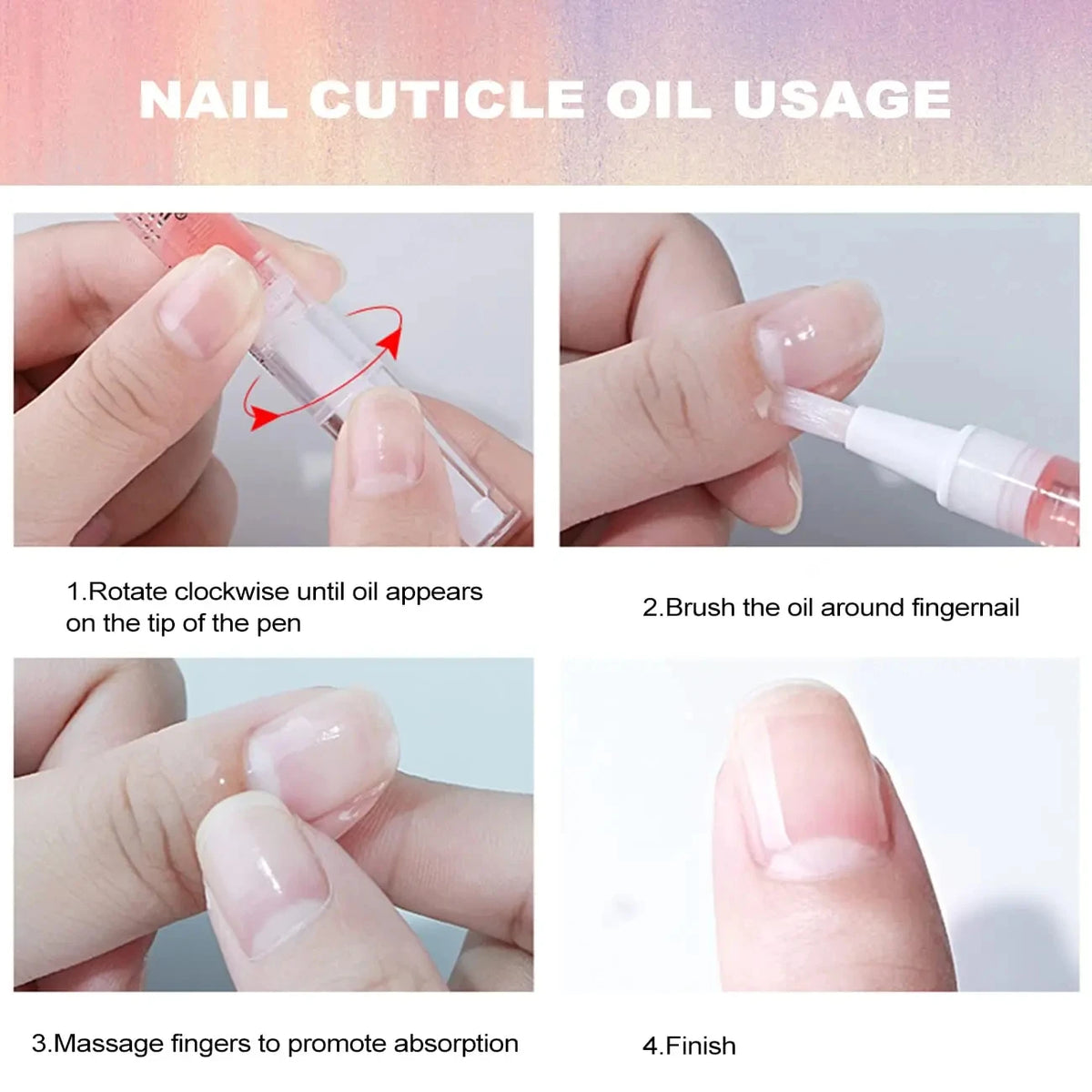 Salon Gift For Girls 40pcs Peach Mixed Cuticle Oil Set Nail Care Nutrition Oil Pen Nails Repair Hand Cuticle Manicure Treatment