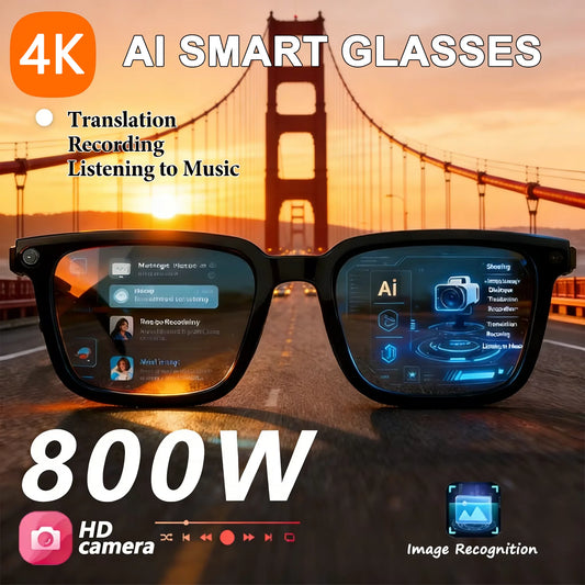 For Xiaomi AI Smart Camera Glasses 4K Photochromism Electrochromic Lens Multifunction Glasses Bluetooth Calling Translation