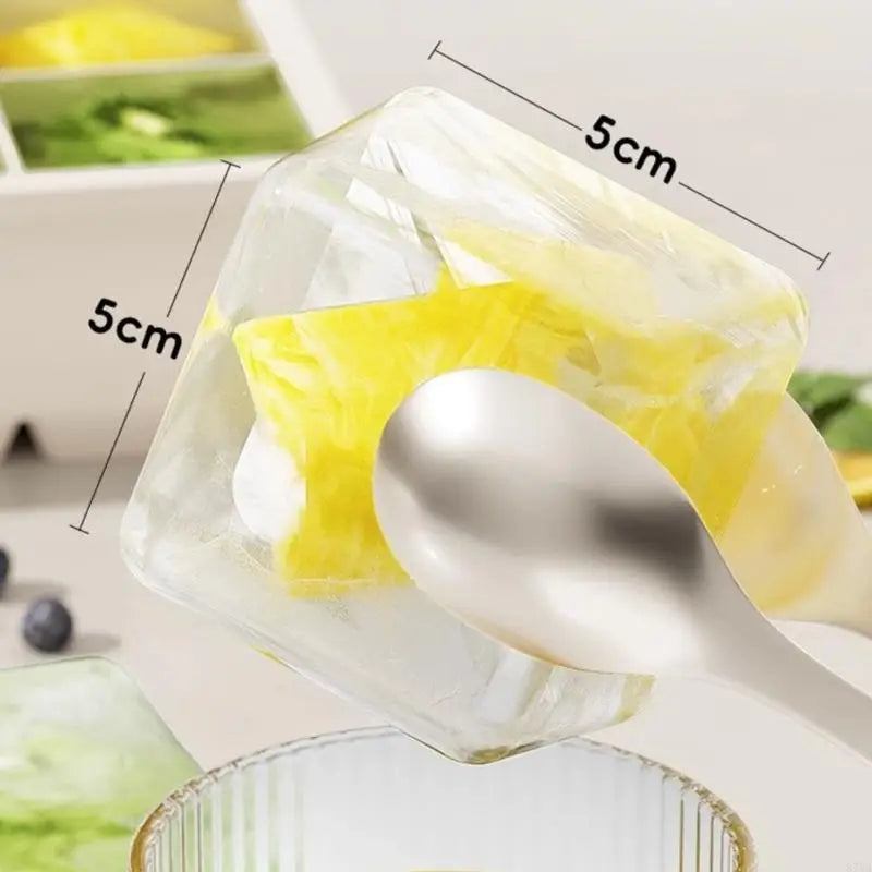 Silicone Ice Cubes Tray With Lid Easy Releases Flexible Mold For Homes Kitchen Party 4/6/8 Option 87HA