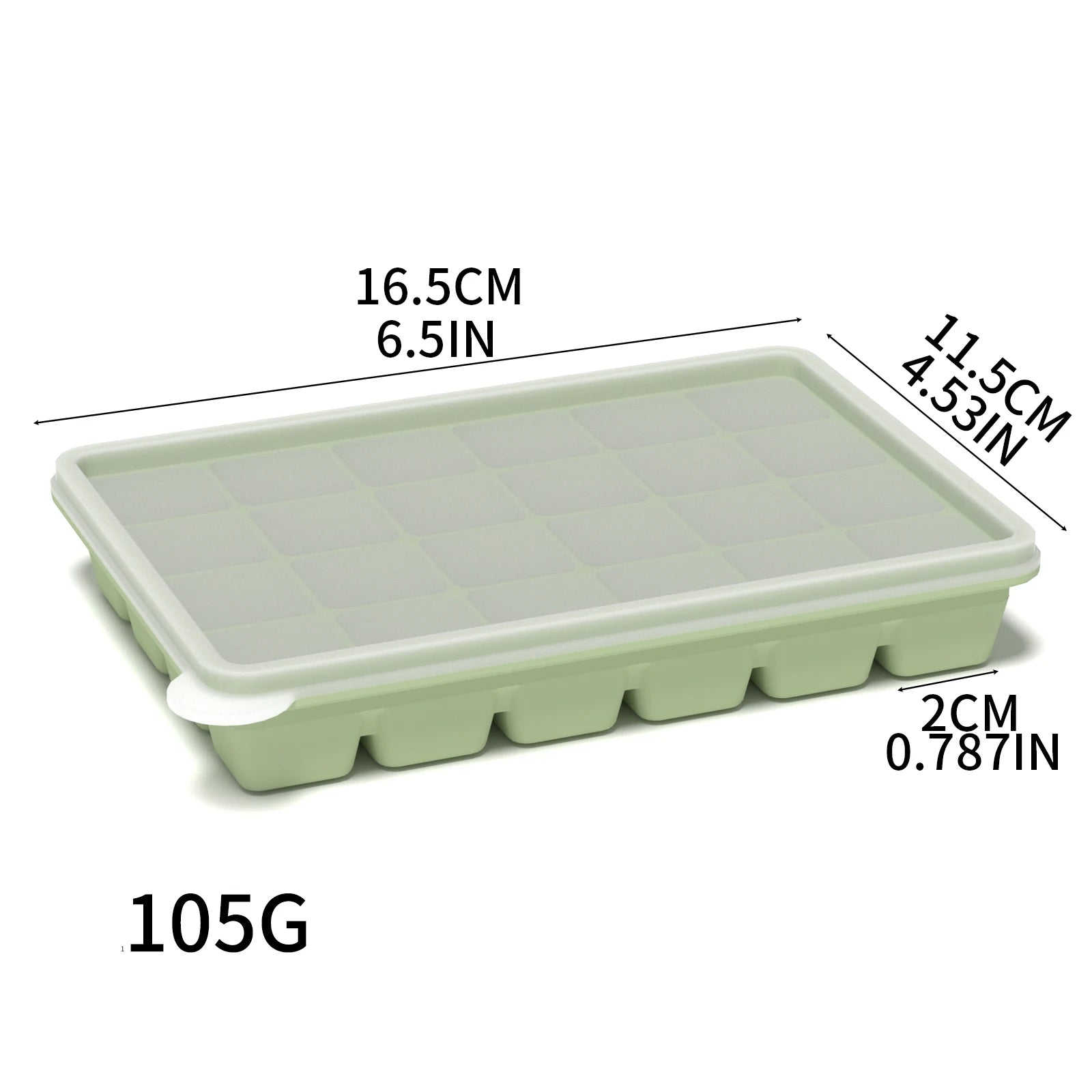1PC/24 Ice Cube Molds Silicone Ice Tray With a Lid Prevents Odors Easy to Remove Kitchen Supplies Juice Desserts Baby Food Box