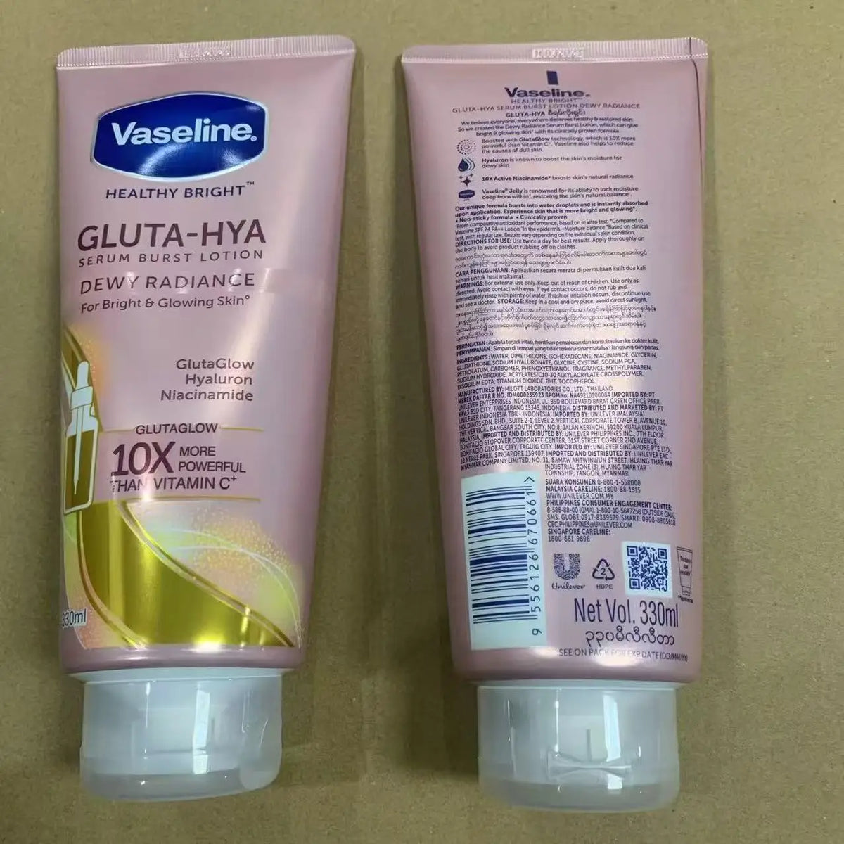 Vaseline Body Niacinamide Long-lasting Fragrance Body Brightening Moisturizing Summer Refreshing 330ml Skin Care Products