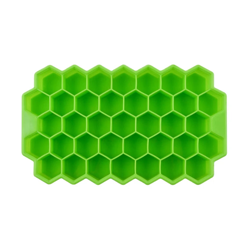 Silicone Honeycomb Movable 37 Ice Tray, with removable lid silicone ice cube mold, BPA-free