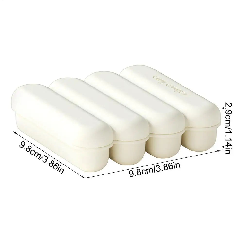 Ice Cubes Tray 4 Grid Silicone Ice Cubes Long Strip Whiskey Ice Tray Molds Easy Release Reusable Ice Cubes with No-Spill  Lid