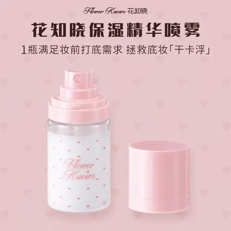 Flowerknows Pre Makeup Moisturizing Essence Setting Spray for Makeup Face Primer Korean Skin Care Products Hydrating Face Mist