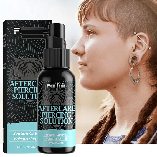 Perforation care spray, gentle cleaning spray suitable for skin cleansing of ears, nose, tongue, lips, abdomen and other areas