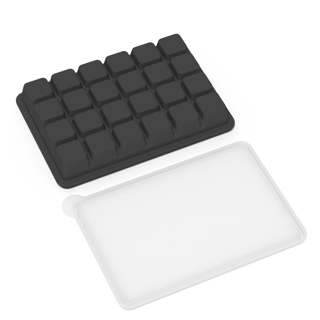 1PC/24 Ice Cube Molds Silicone Ice Tray With a Lid Prevents Odors Easy to Remove Kitchen Supplies Juice Desserts Baby Food Box
