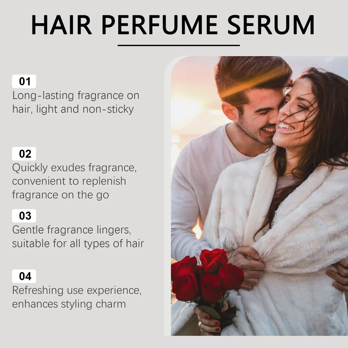 Roxelis Vanilla Cocoa Hair Care Perfume Spray Body Fragrance Fresh Scent Added to Hair