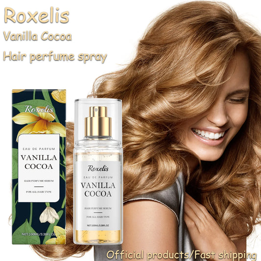 Roxelis Vanilla Cocoa Hair Care Perfume Spray Body Fragrance Fresh Scent Added to Hair