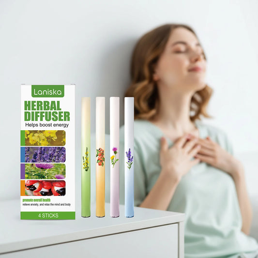 Herbal-Care Stick Set 4pcs Portable Design Natural Moisturizing Gentle Skin Tool For Dry Skin