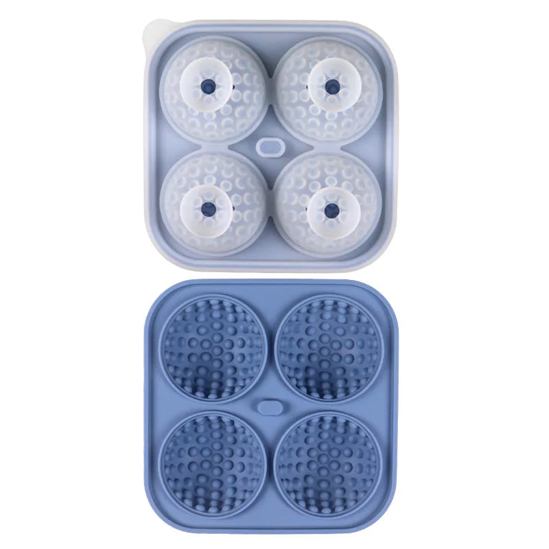 Ice Cube Tray Silicone with Lid Round Square Ice Ball Mold Spherical Silicone Ice Cube Mold for Kitchen Cocktail Whiskey Drink
