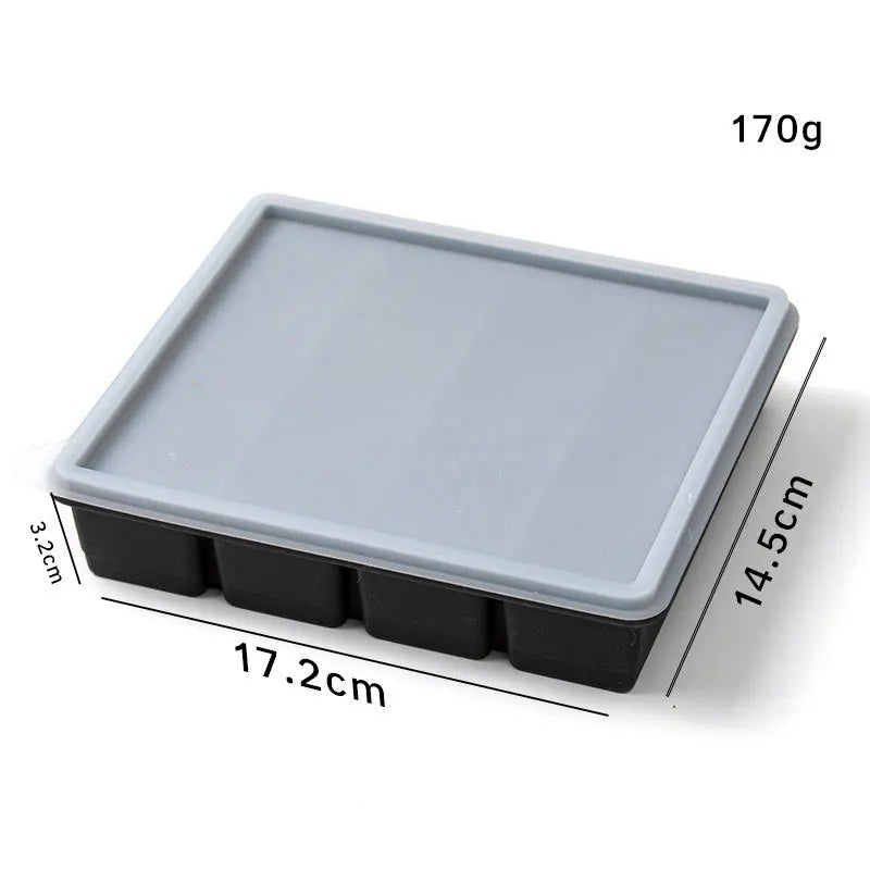 Silicone Ice Cube Tray, Large Round Ice Cubes and Square Ice Cubes, BPA-free, Reusable, with Lid, Suitable for Cocktails, Whisky