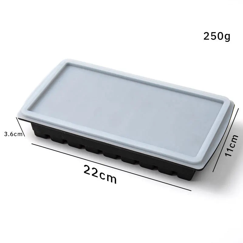 Silicone Ice Cube Tray, Large Round Ice Cubes and Square Ice Cubes, BPA-free, Reusable, with Lid, Suitable for Cocktails, Whisky