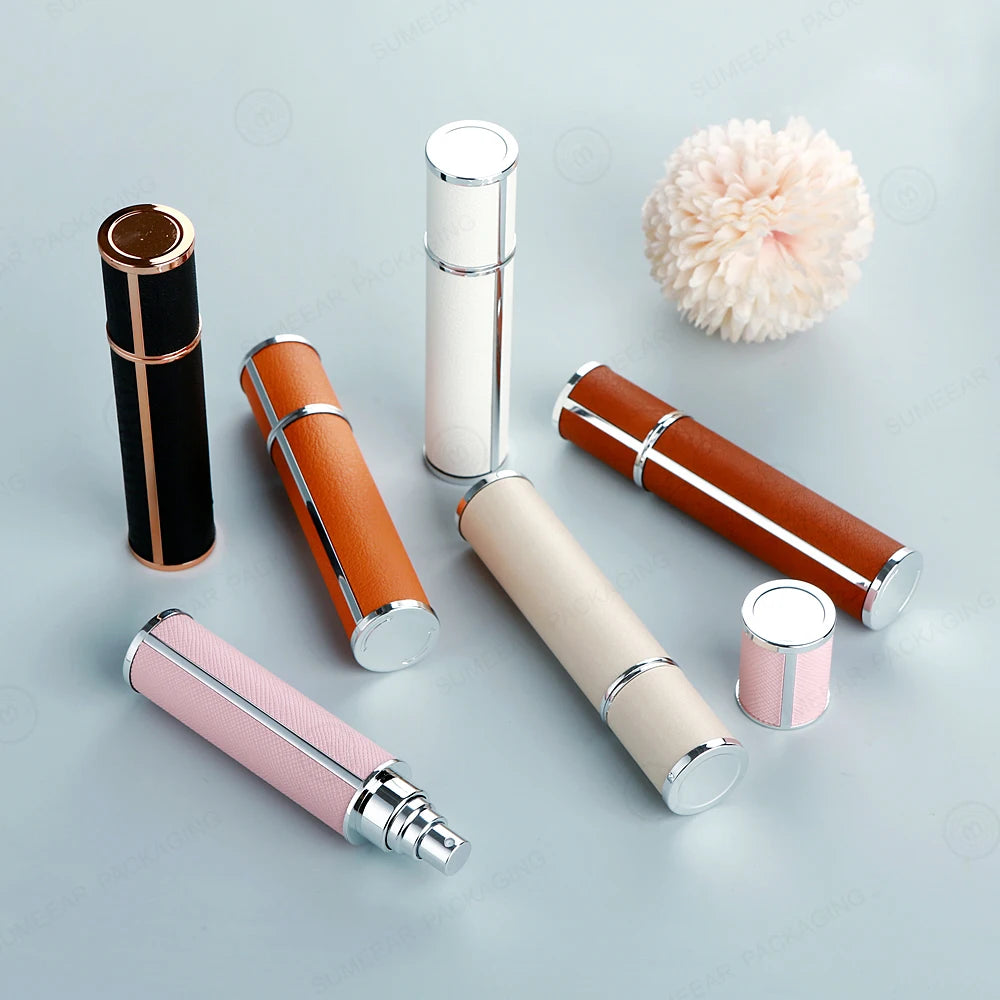 Pack of 10 10ml Luxury Perfume Spray Bottles with Leather Exterior And Glass Liner Press-Type Hydrating Mist for Personal Care