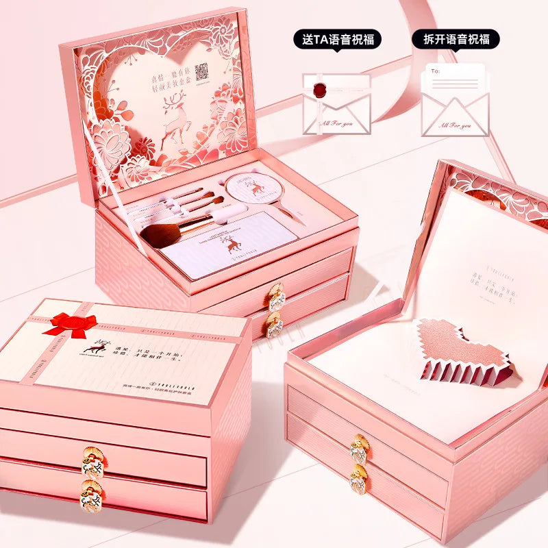 Makeup Set Cosmetics Genuine Full Set of 20 Pieces Beauty Gift Box for Birthdays and Valentine's Days Gifts