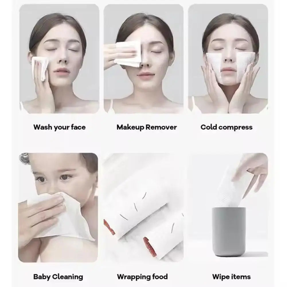 Disposable Wash Face Towel Extractable Cotton Soft Towel Beauty Salon Makeup Removal Towels Soft Cotton Skin Care Washing Tool