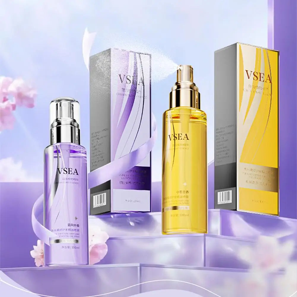 100ml Hair Care Essential Oil Spray For Women Anti Frizz Control Hair Oil Gloss Shine Fragrant Leave-In Conditioning Oil Spray
