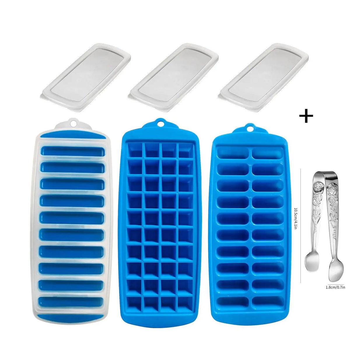 Long Strip Shape Silicone Ice Cube Mould Pop Out Plastic Ice Cube Tray With Lid Reusable Ice Stick Tray Easy Release Bar Kitche