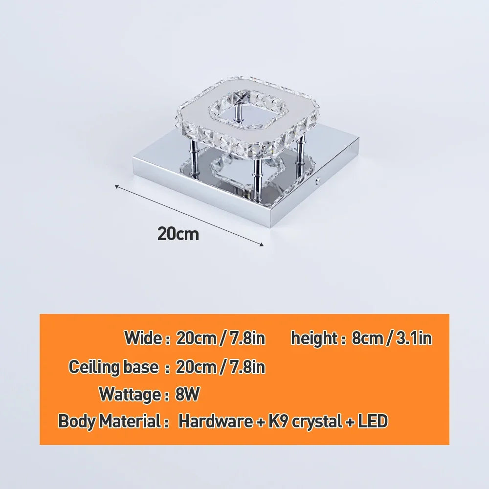 Crystal Ceiling Light Modern Crystal Led Chandelier Luxury Pendant Lighting  Home Decor Lamp Living Room Indoor Fixture Bedroom