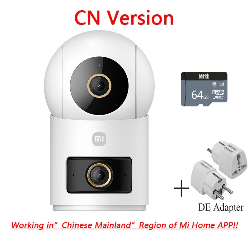 2025 Xiaomi Smart Camera Smart Camera 4 Dual Lens PTZ 360° AI Detection 5 Million pixels WiFi 6 Home Security Mi Home APP