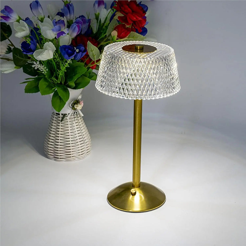 Luxury Cordless Crystal Table Lamp - Smart Touch Control