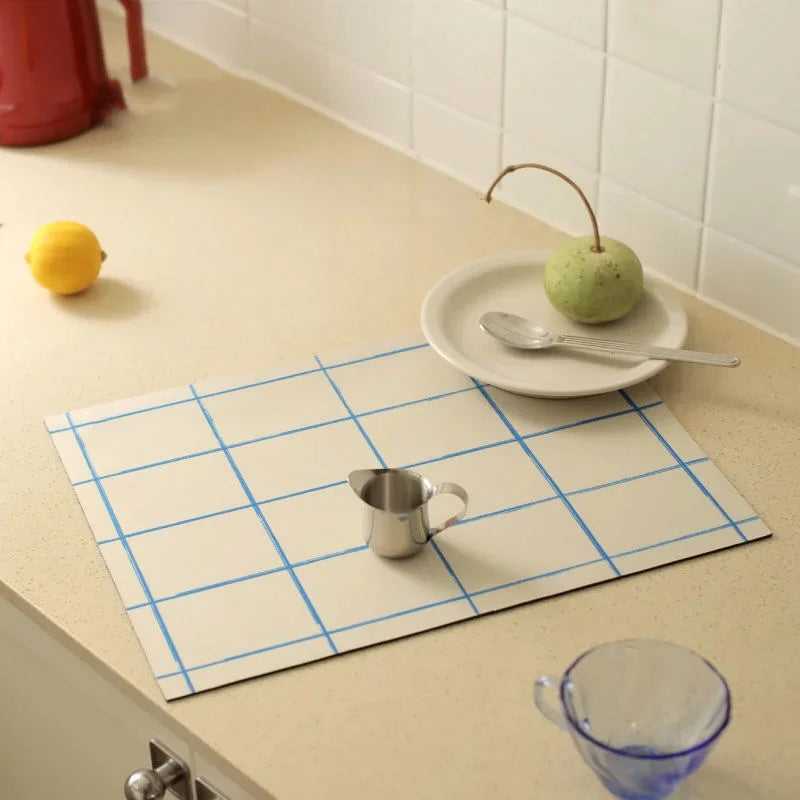 Kitchen drain mat, high value absorbent mat, diatom mud insulated placemat counter table mat
