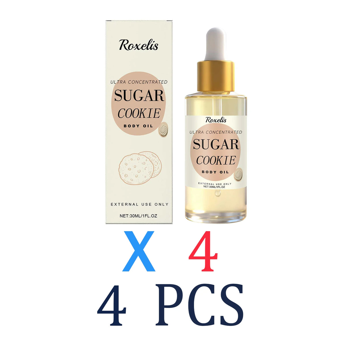 Body Oil Moisturizing and Repairing Sweet Cookie Scent Dry Skin Remedy Luxury Long Moisturization Glamour Celebration Luxury