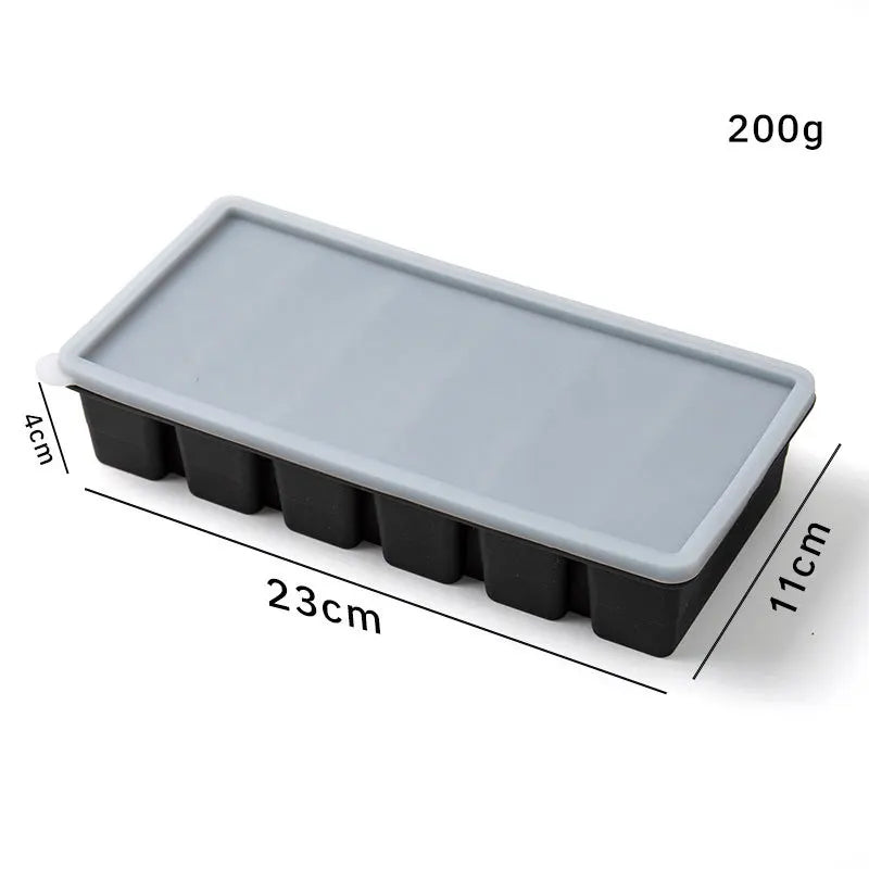 Silicone Ice Cube Tray, Large Round Ice Cubes and Square Ice Cubes, BPA-free, Reusable, with Lid, Suitable for Cocktails, Whisky