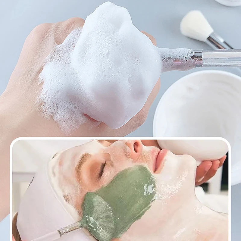 New Facial Cleanser Brush Soft Hair Face Massage Wash Brush Face Mask Brush Portable Skin Care Tool