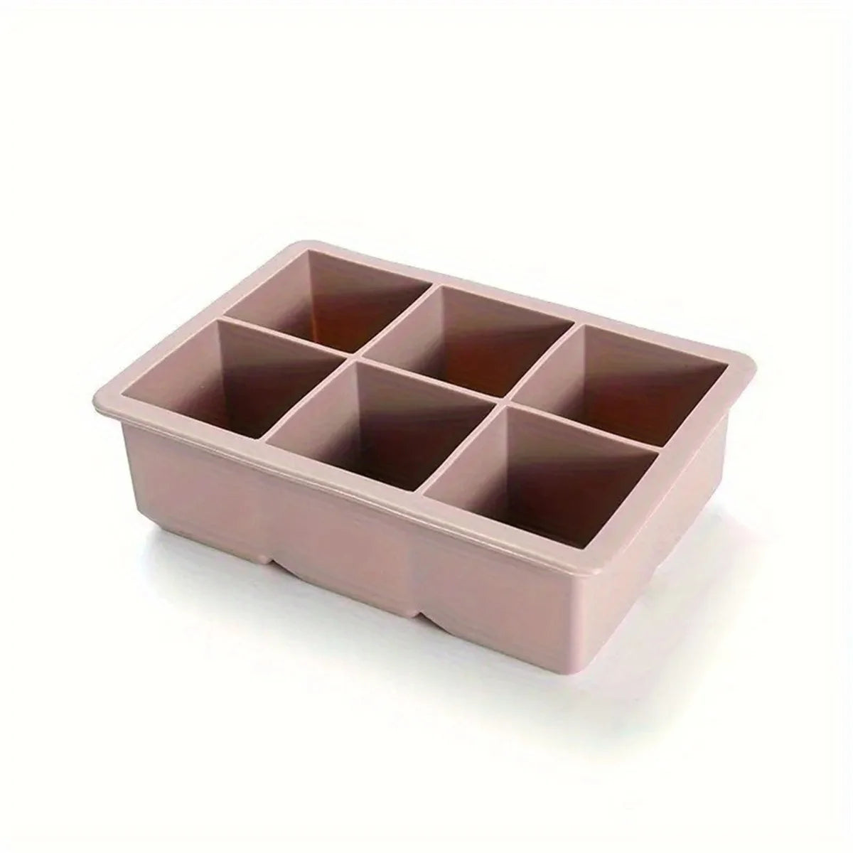 Large Silicone Ice Cube Tray Mold, BPA Free, Food Grade Ice Cube Mold, Flexible, 6 Holes Easy Release Slow Melt Ice For Whiskey