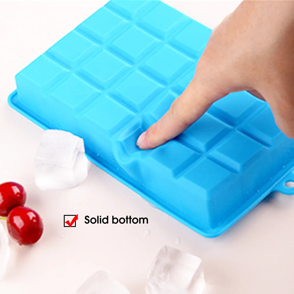 With Lid / No Lid 24-Hole Silicone Ice Tray Square Box Auxiliary Food Puree Cheese Jelly Mold Bar Kitchen Tool Cocktail Cube