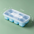1PC 8 Grids Silicone Ice Cube Tray With Lid Reusable Ice Mold Kitchen Bar Tools Square Ice Cube Mould For Whisky Cold Drink