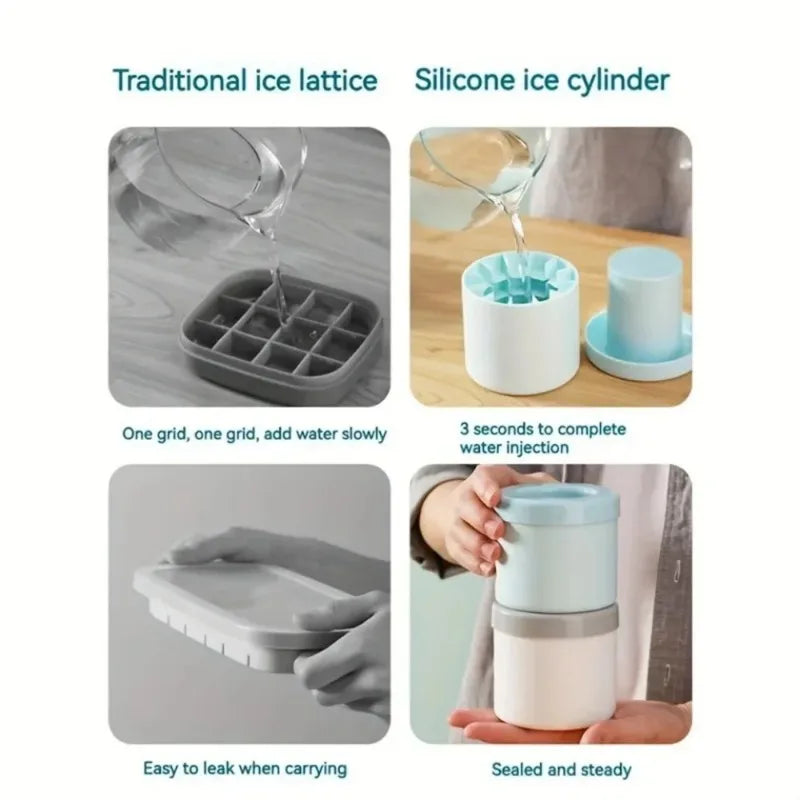 Food Grade Silicone Mini Ice Cube Tray Low Temp Resistant Unbreakable Easy Release Clean Ice Mold