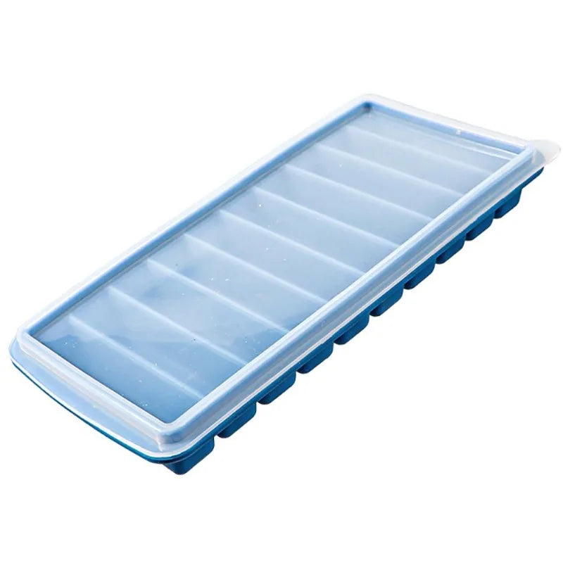 Ice Cube Tray Long Ice Stick Tray Silicone with Lid Rectangular Narrow Stick Easy Release Ice Mold for Juice Cocktail Bar Tools