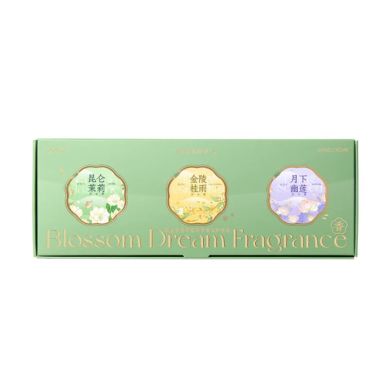 3PCS/Box Flower Fragrance Hand Cream Moisturizing Refreshing Nourishing Improving Roughness Hands Skin Care Products gift