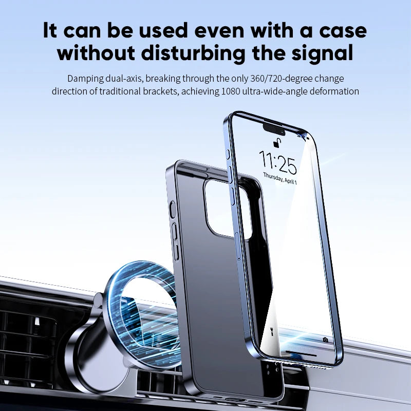 Magnetic Car Mount Strong Magnetic 360° Rotation Foldable Phone Holder For Cell Phone For iphone 12 13 14 15 16 Live Streaming ﻿