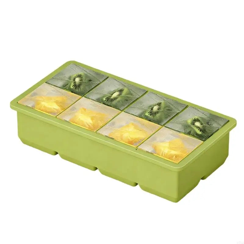 Silicone Ice Cubes Tray With Lid Easy Releases Flexible Mold For Homes Kitchen Party 4/6/8 Option 87HA