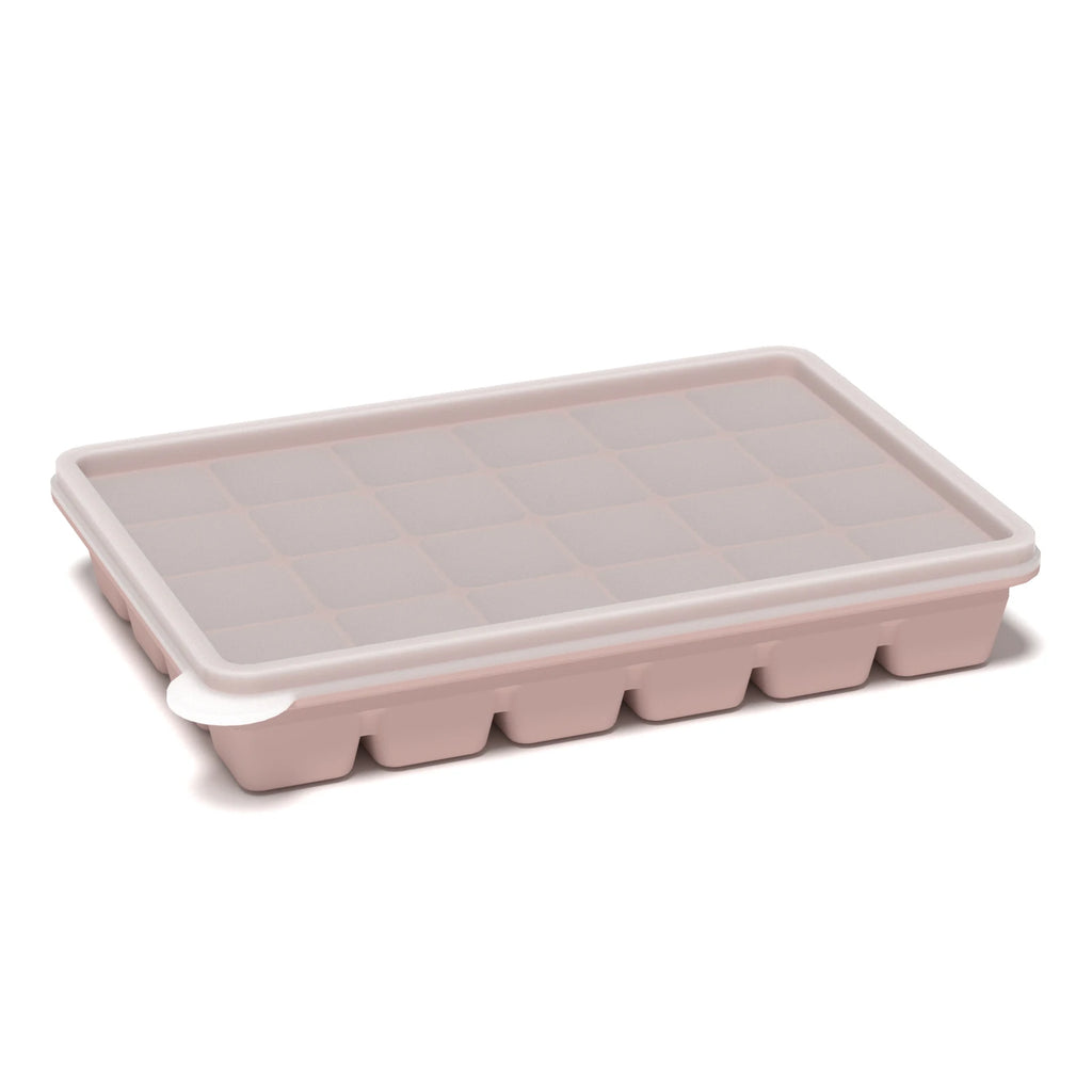 1PC/24 Ice Cube Molds Silicone Ice Tray With a Lid Prevents Odors Easy to Remove Kitchen Supplies Juice Desserts Baby Food Box