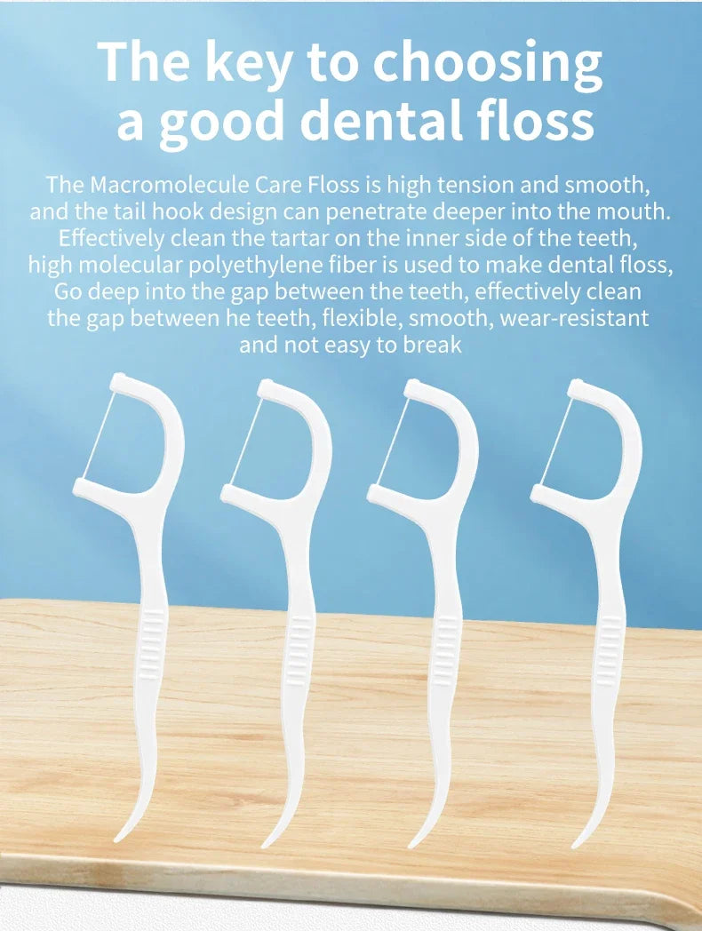 Ultra-Fine Toothpicks, Home Set, Portable and Disposable Care Floss- Deep Cleaning for Oral Care